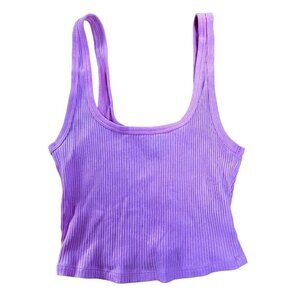 OLD NAVY Pink Ribbed Crop Tank Top Size Small